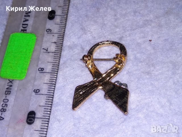 РЯДКА МЕСИНГОВА ЗНАЧКА за БЛАГОТВОРИТЕЛНА КАУЗА за ЖИВОТНИ с ЖЪЛТА и БЯЛА ПОЗЛАТА БРОШКА 38457, снимка 6 - Колекции - 41389445
