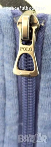 Polo Ralph Lauren Men`s Blue Melange Long Sleeve 1/4 Zip Sweatshirt Size XL/XXL, снимка 12 - Блузи - 49034290