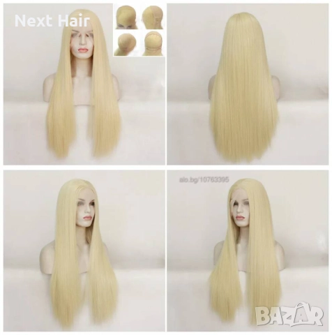 Руса перука с цяла дантела - 70 см, висок клас, снимка 2 - Аксесоари за коса - 52878575