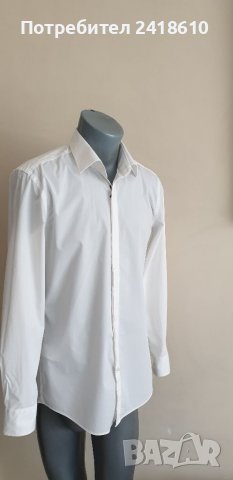 Hugo Boss Slim Fit Easy Iron Stretch Mens Size 40/ 15 3/4/ М НОВО! ОРИГИНАЛ! Мъжка Риза!, снимка 12 - Ризи - 41063101