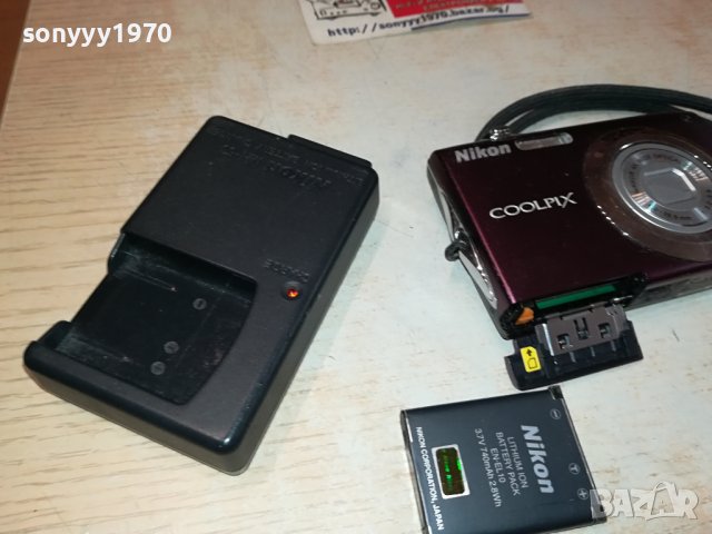 NIKON+ЗАРЯДНО И БАТЕРИЯ 0610231636, снимка 11 - Фотоапарати - 42460524