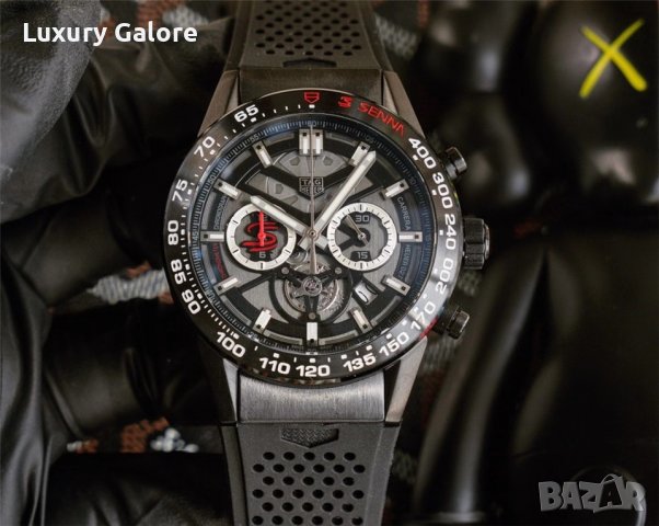 Мъжки часовник TAG Heuer Carrera x Senna Chronograph Tourbillon с кварцов механизъм, снимка 9 - Мъжки - 39242675