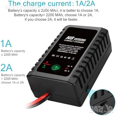 Ново Зарядно за RC батерии NiMH/NiCd 2.4-9.6V Mini/Standard Tamiya, снимка 4 - Друга електроника - 53522822