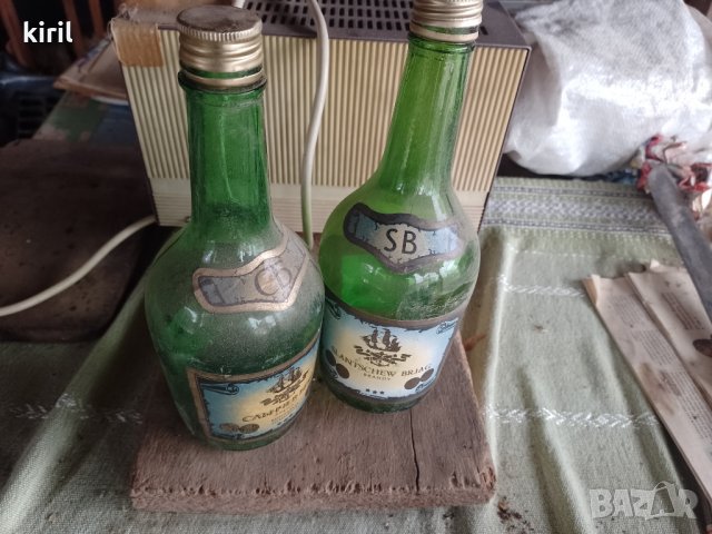 Бутилки от олио,коняк.уиски и стари дървени касетки, снимка 5 - Други - 35862432