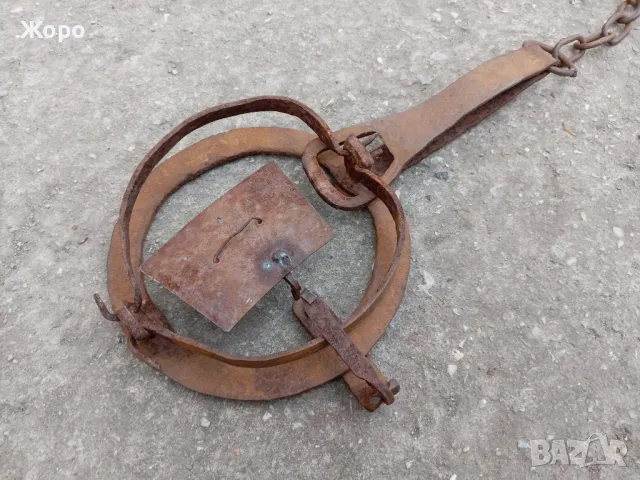 Стар кован вълчи капан, снимка 9 - Антикварни и старинни предмети - 49978115