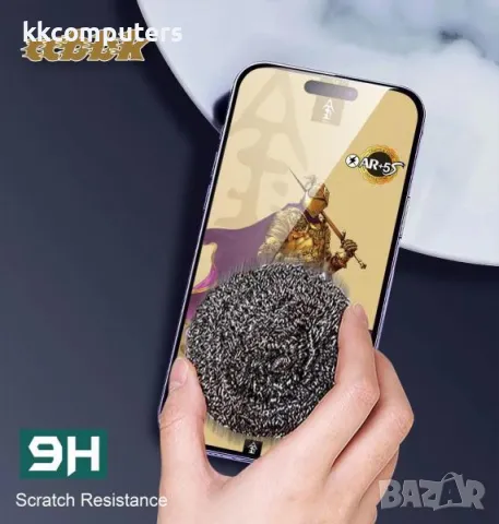 Стъклен screen protector Five Warriors за iPhone 12 Pro Max 6.7 / Черен / Баркод : 2403395