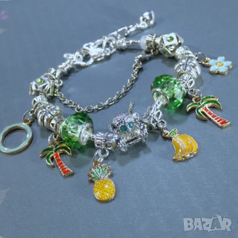 ⚜️ Разпродажба Гривна с талисмани тип пандора , снимка 5 - Гривни - 47011608