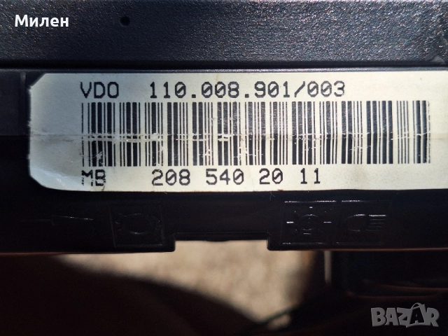 Километражно Табло За Mercedes CLK W208 2,0 Benzin 136 к.с Automatic Мерцедес СЛК 208 Бензин  , снимка 2 - Части - 51708502