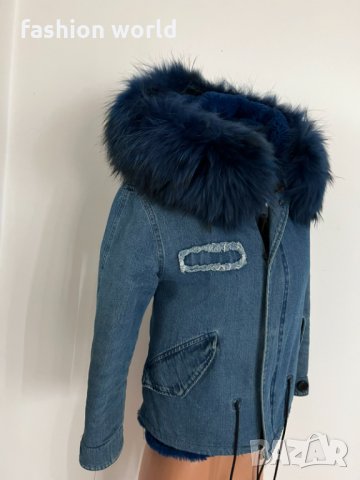 Зимно яке естествен косъм парка, снимка 10 - Якета - 35982097