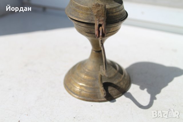 Старо бронзово кандило, снимка 7 - Антикварни и старинни предмети - 41065939