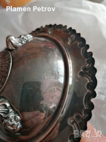 Сребърна чиния , снимка 6 - Антикварни и старинни предмети - 36247558