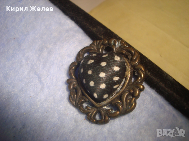 ВИНТИДЖ СЪРЧИЦЕ - МЕСИНГ АРТ НУВО ОРНАМЕНТИКА - АПЛИКАЦИЯ УКРАШЕНИЕ 3746, снимка 3 - Други - 36363935