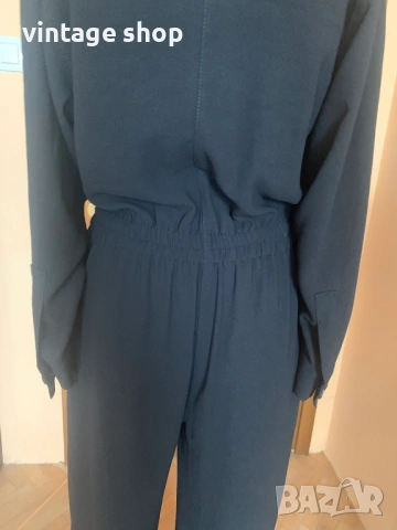 Черен гащеризон Zara с ефектен цип, размермS/M, снимка 3 - Гащеризони - 53687440