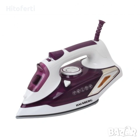  ЮТИЯ С КЕРАМИЧНА ПОДМЕТКА HAUSBERG HB-7880, снимка 2 - Ютии - 53637826