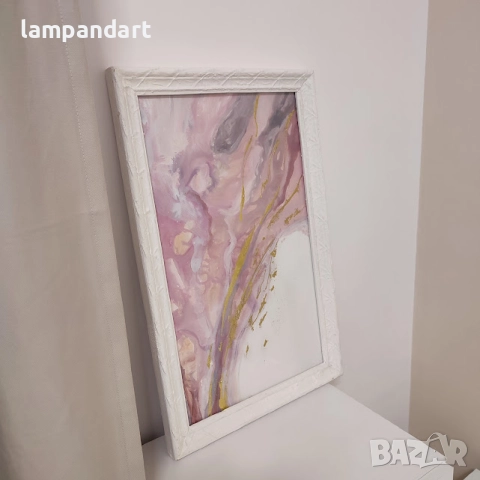Абстрактна картина с рамка, снимка 3 - Картини - 52587986