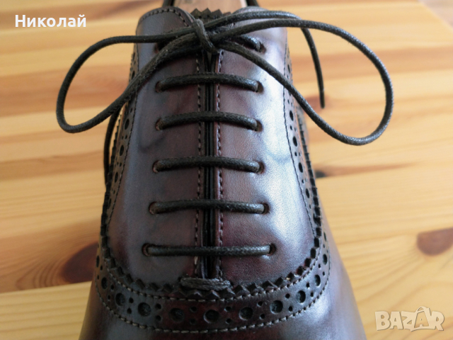 Santoni Oxford Brogue Goodyear + подарък, снимка 9 - Официални обувки - 36499461