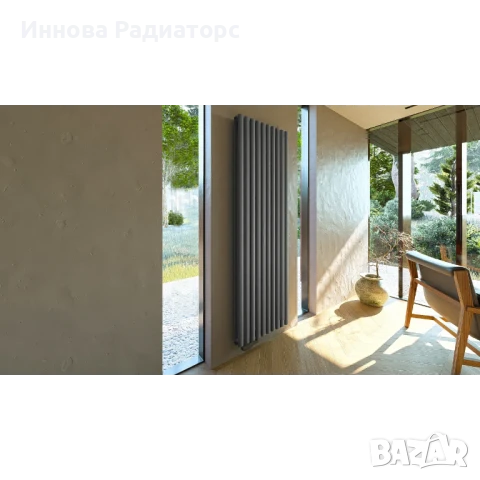 Панелен радиатор 1800x604 мм | Ellipse | Двупластов | Антрацит (RAL 7016), снимка 1