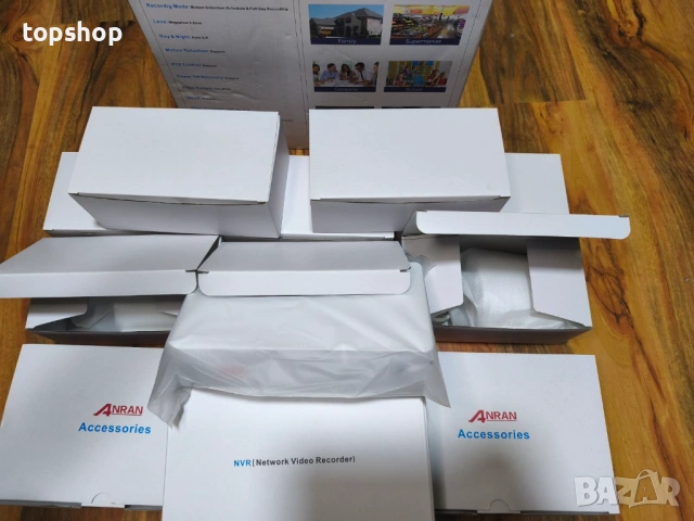Продавам пълен комплект система с 8 камери за видеонаблюдение ANRAN AR-D6008. ЧИСТО НОВА, ТЕСТВАНА.., снимка 6 - Комплекти за видеонаблюдение - 51636488