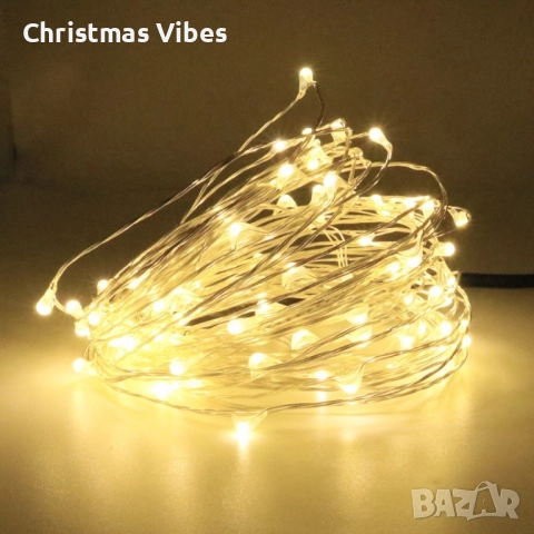 Коледни лампички на батерии в различни цветове