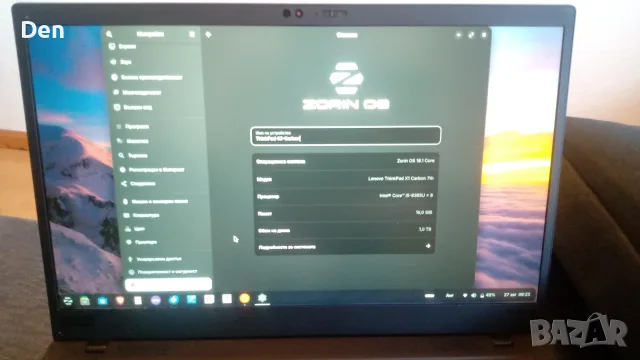 Лаптоп Lenovo ThinkPad Carbon X1 (Linux Zorin OS) , снимка 6 - Лаптопи за работа - 50685384