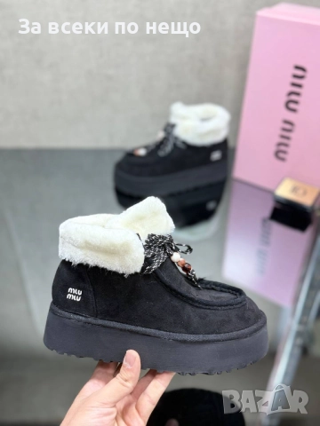 Miu Miu Дамски Меки И Топли Боти С Пух - 3 Налични Цвята Код SK390, снимка 4 - Дамски боти - 52862674