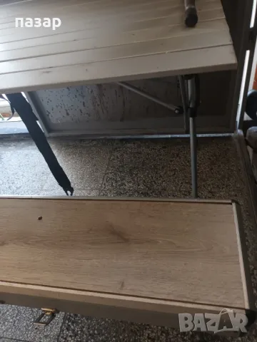 Маса с две пейки Алуминий сгъваеми 120/70, снимка 9 - Градински мебели, декорация  - 49597537