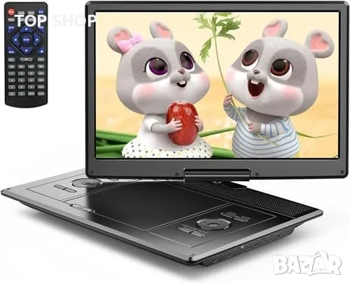 Нов OTON Портативен DVD плейър14.1", Въртящ Екран, 6ч Възпроизвеждане, снимка 2 - Друга електроника - 49238623