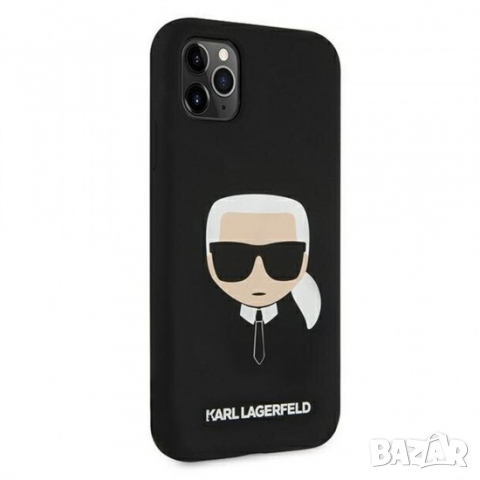 Оригинален калъф гръб кейс Karl Lagerfeld Silicone Cover - iPhone 11 (6.1), Черен, снимка 5 - Калъфи, кейсове - 36481305