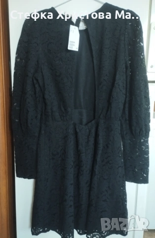 Нова черна дантелена рокля размер М, снимка 2 - Рокли - 53502998
