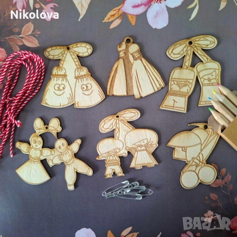 Сет фигурки за оцветяване - Мартеници