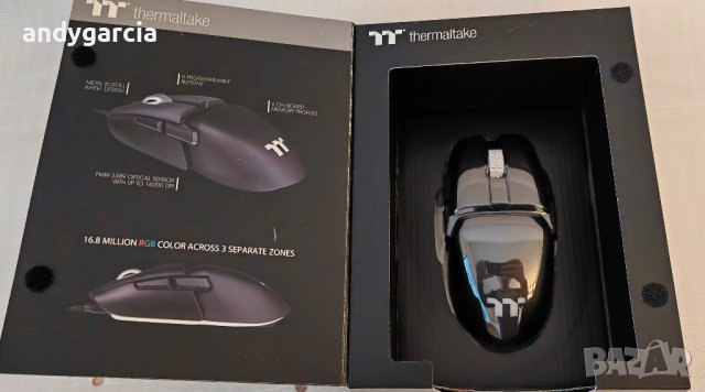 Thermaltake ARGENT M5 RGB гейминг мишка, черен ЧИСТО НОВА запечатана, снимка 6 - Клавиатури и мишки - 40771163