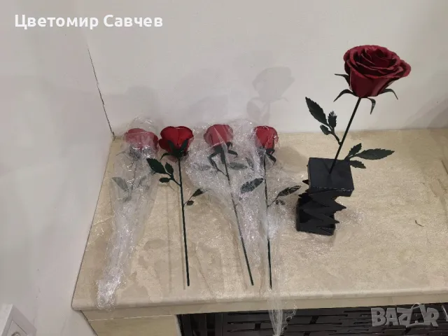 Метална роза ръчно направена ПРОМО, снимка 4 - Декорация за дома - 48201811