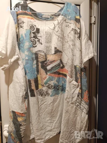 Нова лятна италианска ленена туника 2 - 3ХЛ, снимка 3 - Туники - 51043323
