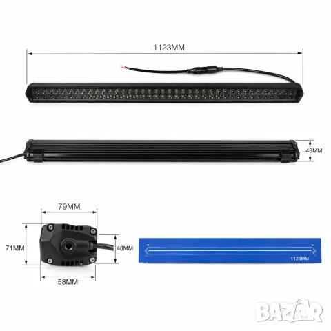 LED бар 420W 10-48V с размер 1123 x 78 x 58 mm, снимка 3 - Аксесоари и консумативи - 55871027