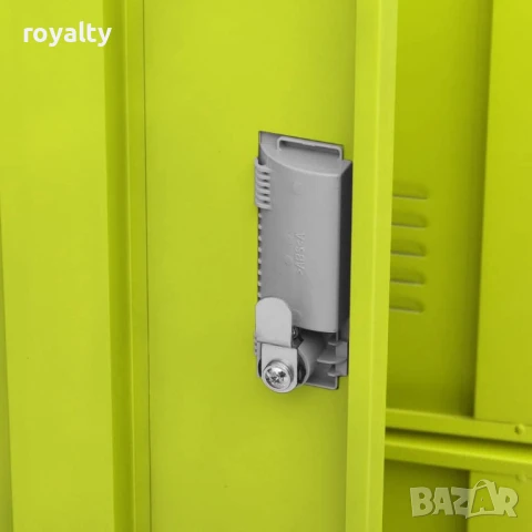 Заключващ се шкаф, светлосиво и зелено, 90x45x92,5 см, стомана, снимка 9 - Други стоки за дома - 51143017