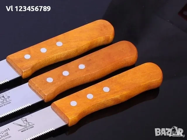 Огромен гладък/назъбен/ домакински нож/кашкавал -магазини/ 49 см - Kitchen Expert , снимка 3 - Ножове - 53803126