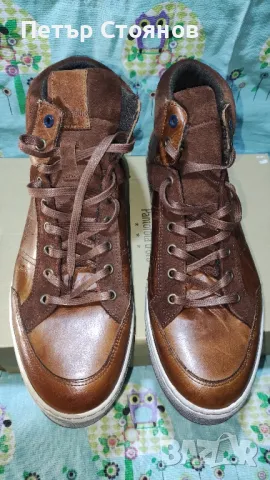 Стилни мъжки кецове от естествена кожа Pantofola d,Oro №46, снимка 4 - Кецове - 48550064