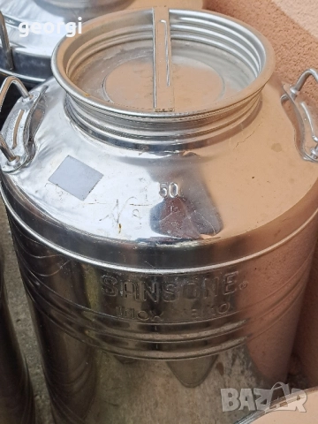 италиански гюм за мляко от неръждаема стомана 50 литра, снимка 7 - Други стоки за дома - 52450820