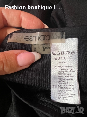 Цял черен бански 44 размер на марката ESMARA 🖤, снимка 6 - Бански костюми - 52010073