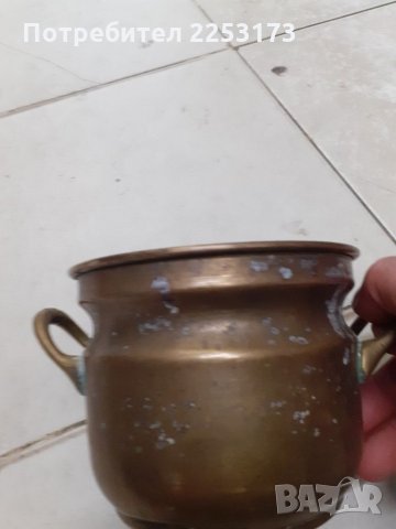 Старо бронзово котле(кашпа)., снимка 3 - Декорация за дома - 34849796