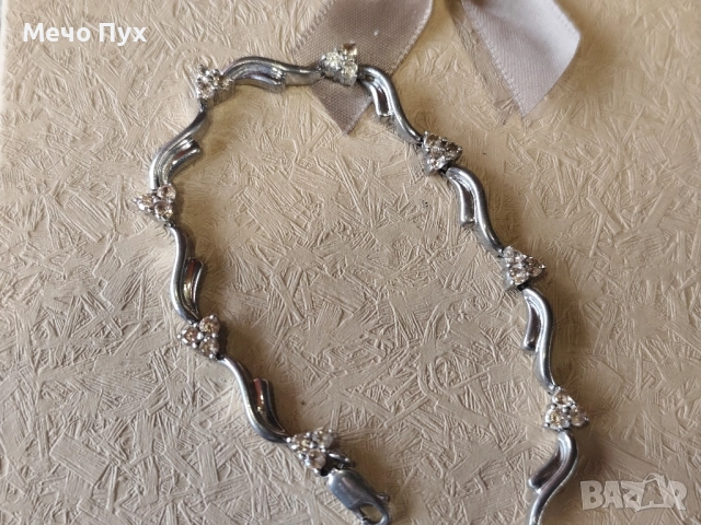 Сребърна гривна (335), снимка 2 - Гривни - 52456247