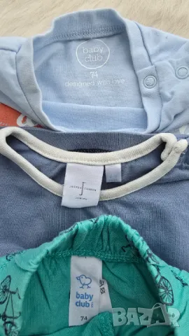 Тениски и къси панталони за бебе 6-9 месеца, снимка 6 - Комплекти за бебе - 50228562