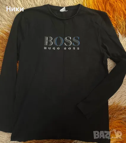 Мъжка или по скоро момчешка фанелка на Boss, снимка 2 - Блузи - 48877937
