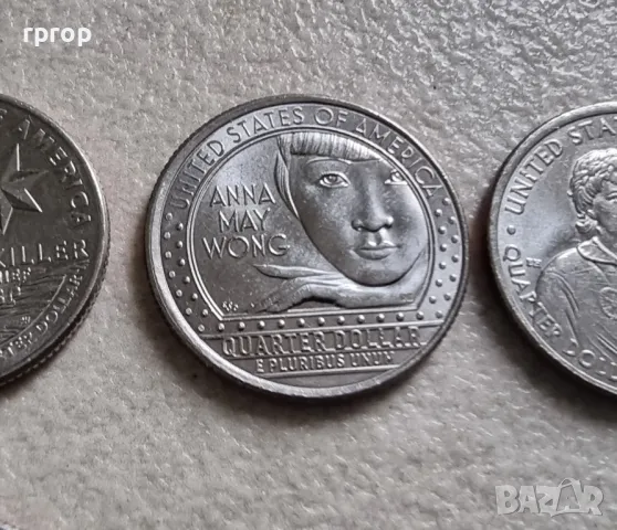САЩ.1/4 долар.
10 бр.
Серия  известни американски жени за 2022 , 23 и 24  год., снимка 9 - Нумизматика и бонистика - 50261512