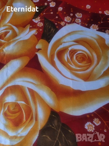 Сатенени чаршафи с рози, снимка 5 - Спално бельо - 52059480