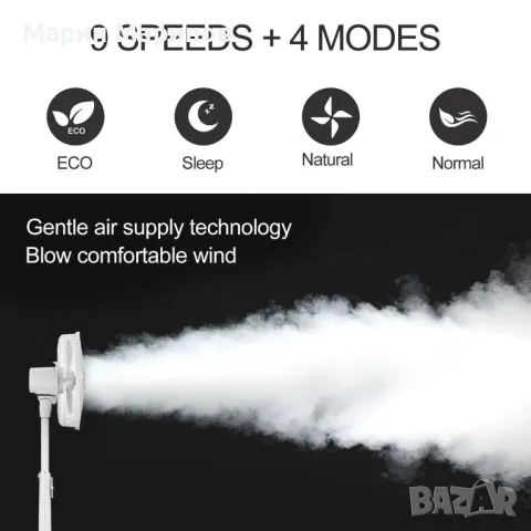 Настолен вентилатор, снимка 5 - Вентилатори - 48621514