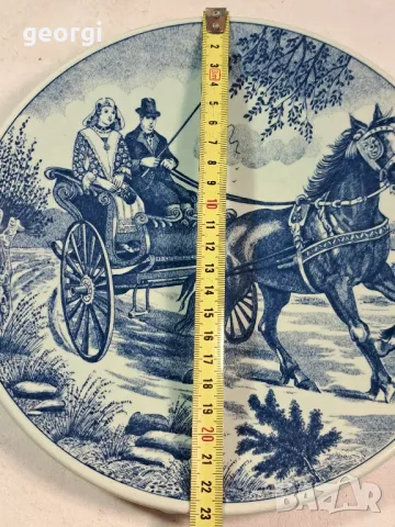 холандска декоративна порцеланова чиния    Delft  22/2, снимка 4 - Декорация за дома - 49183077