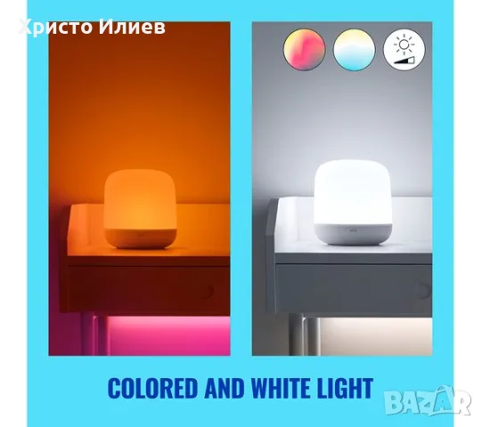 LED настолна смарт лампа Wiz Hero full color RGB WiFi осветление 2200-6500K димируема, снимка 5 - Настолни лампи - 56093298