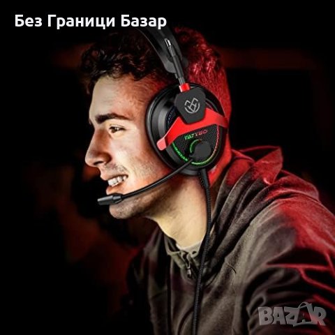 Tatybo Слушалки за PC/PS5/Xbox, RGB, Ултра-Ясен Микрофон, снимка 7 - Слушалки и портативни колонки - 44179473