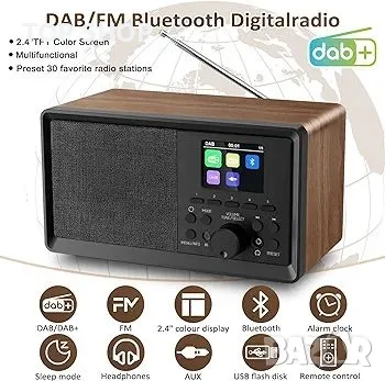 BIAOQINBO Dab/Dab+ радио с Bluetooth 5.0 Цифрово FM радио Носталгично преносимо радио, снимка 2 - Радиокасетофони, транзистори - 48724012